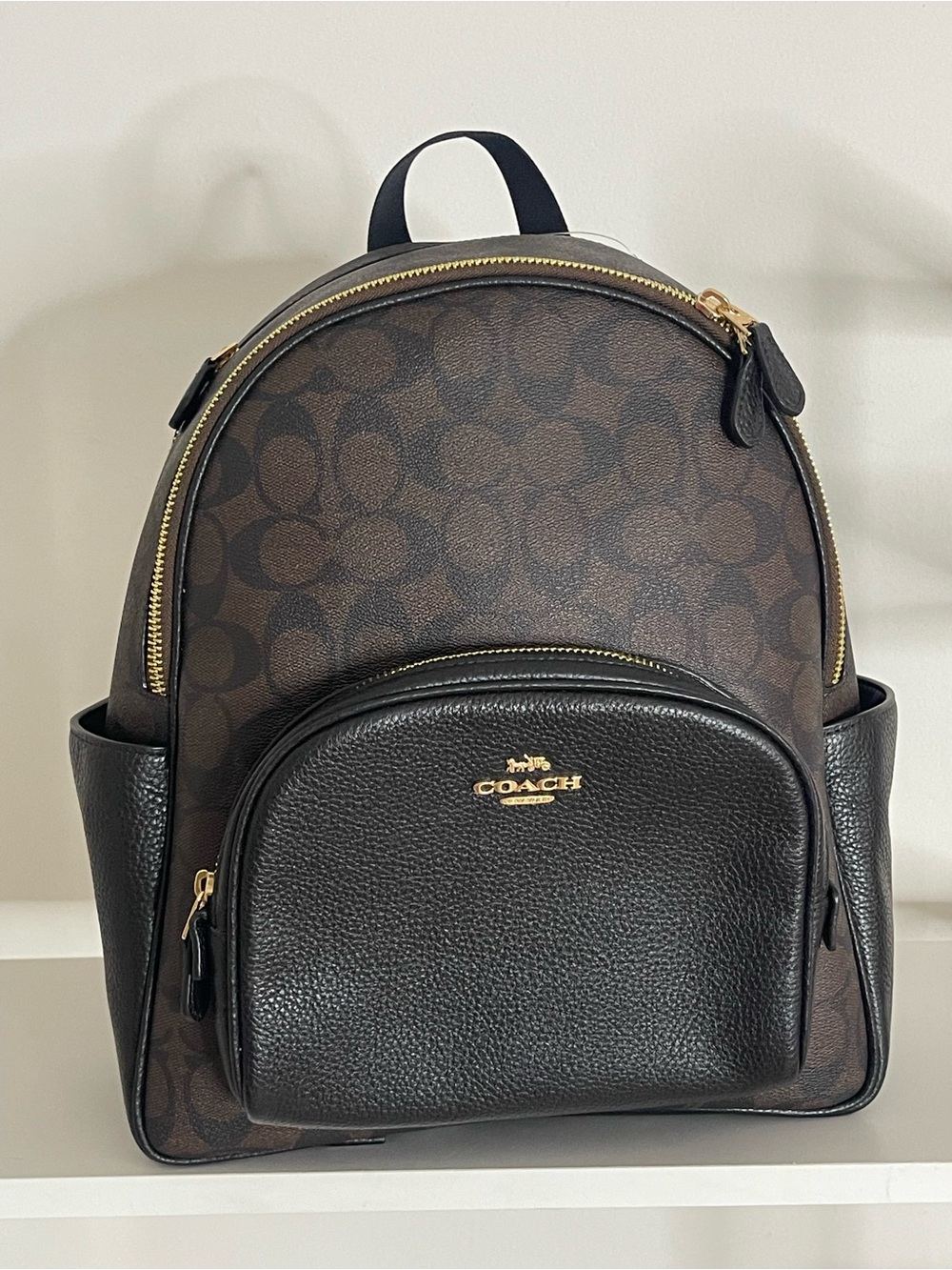 Coach Signature Brown Backpack